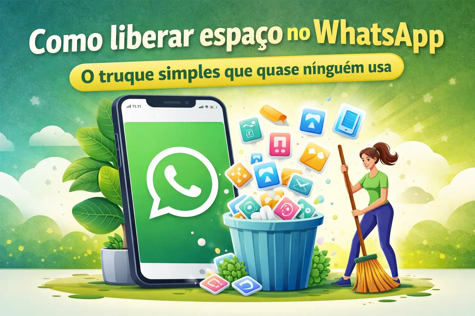 Como liberar espaço no WhatsApp